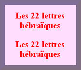 lettres de la Kabbale